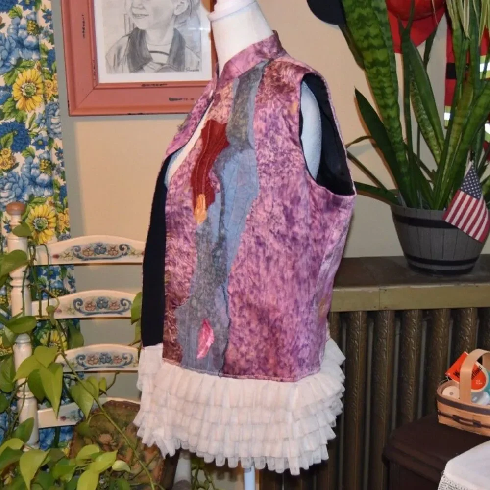 Sara Palacios Wearable Art Los Angeles SPLA Silk Vest OOAK Textile Medium
